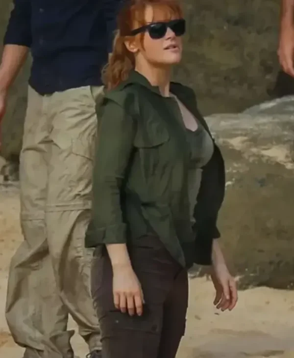 Jurassic World Claire Dearing Notched Collar Green Jacket