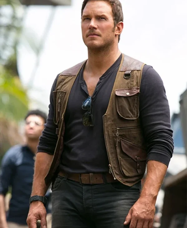 Jurassic World Fallen Kingdom Chris Pratt Real Leather Vest