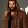 Justice League Aquaman Brown Distressed Jacket