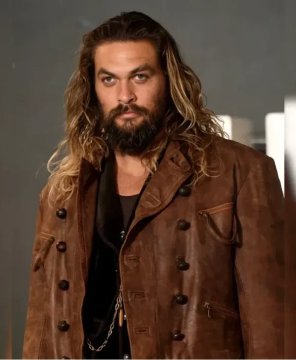 Justice League Aquaman Brown Distressed Jacket