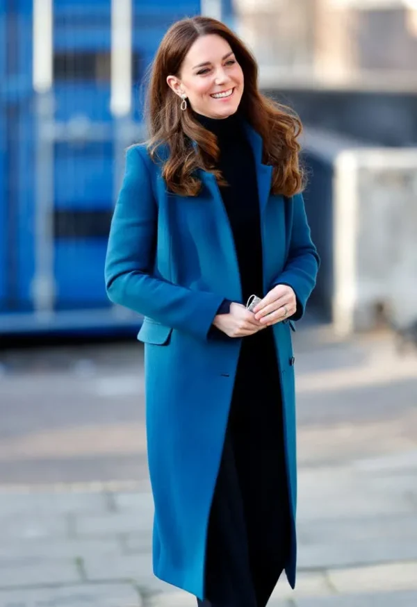 Kate Middleton Blue Long Coat