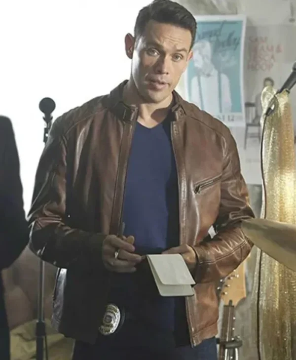 Kevin Alejandro Lucifer Brown Cafe Racer Leather Jacket