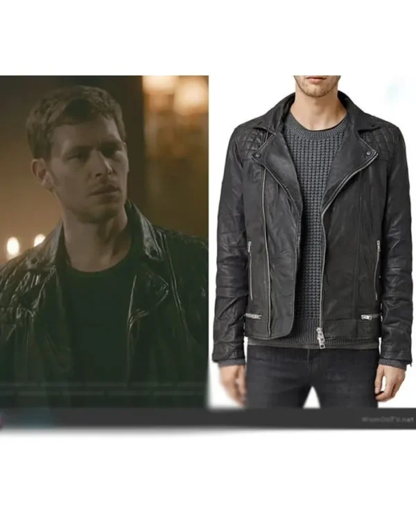 Klaus The Vampire Diaries Black Leather Jacket