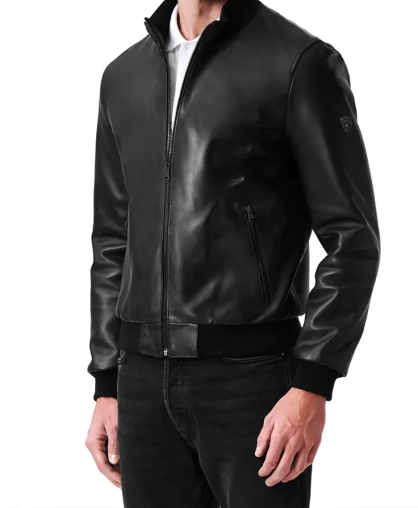 Lamborghini Black Leather Jacket