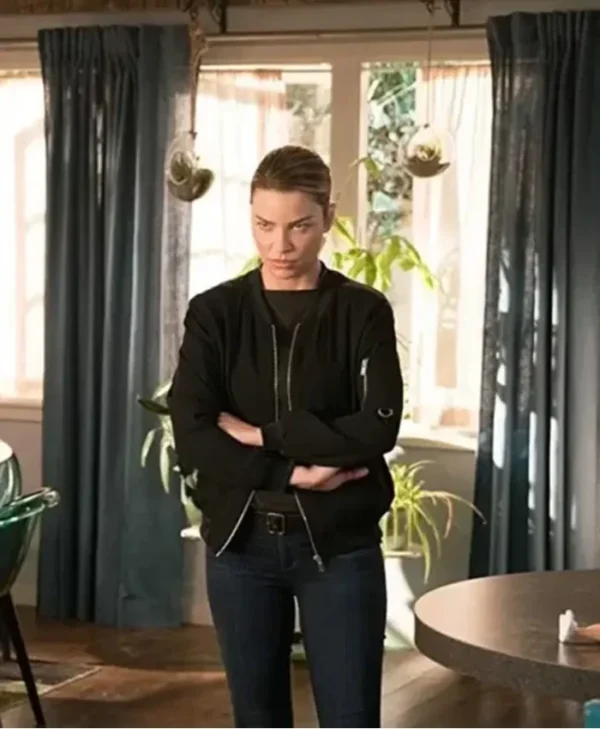 Lauren German Lucifer Black Fleece Bomber Jacket