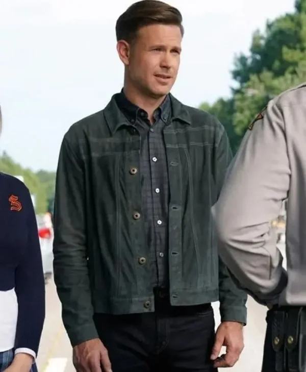 Legacies Alaric Saltzman Denim Green Jacket