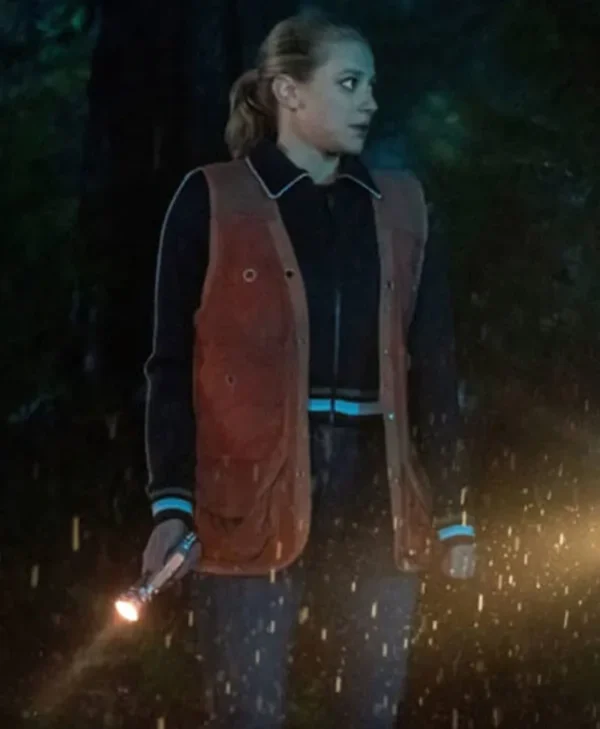 Lili Reinhart Riverdale S04 Brown Leather Vest