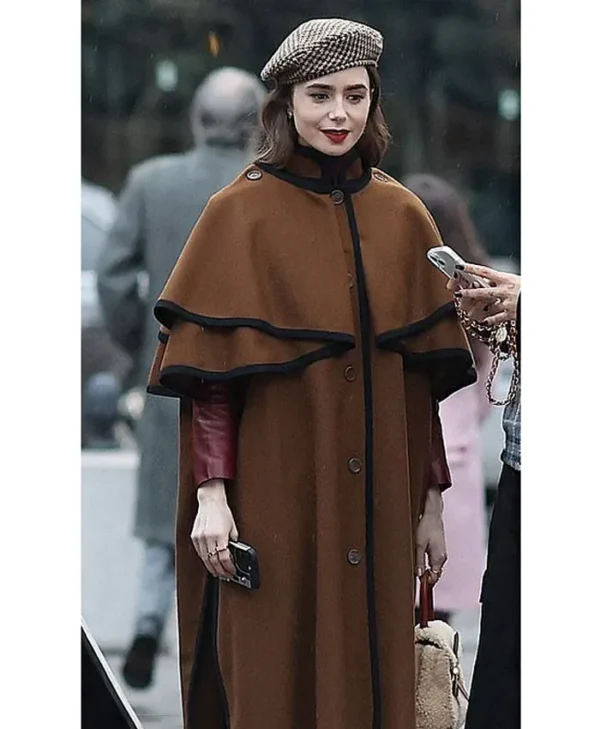 Lily Collins Emily in Paris S04 Cape Coat