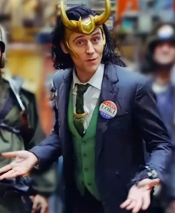 Loki Season 01 Tom Hiddleston Blue Suiting Fabric Blazer