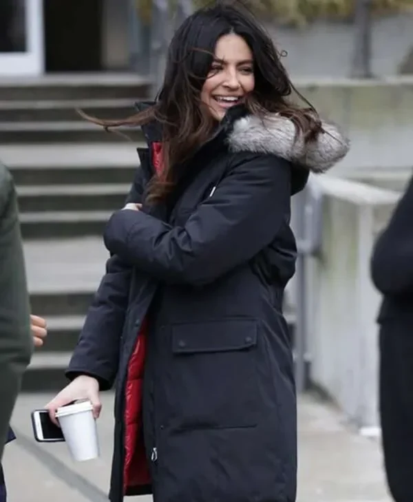 Maggie Sawyer Supergirl Black Fur Coat With Hood