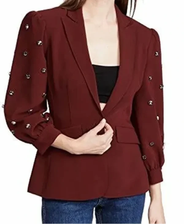 Mariah Copeland The Young and The Restless Maroon Blazer Jacket