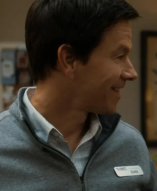 Mark Wahlberg 2023 The Family Plan Grey Jacket