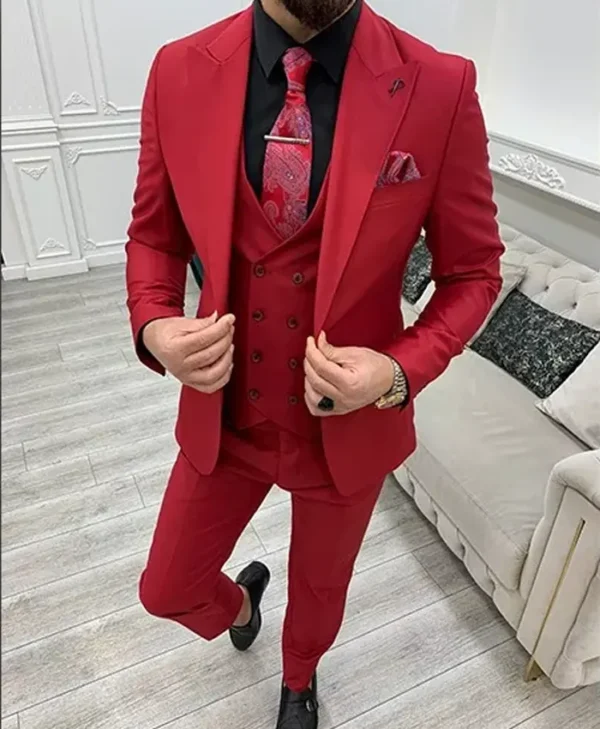 Men’s 3 Piece Wedding Tuxedo Suit