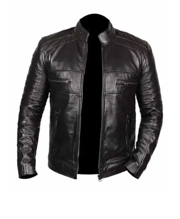 Men’s Johnson Real leather Black Jacket