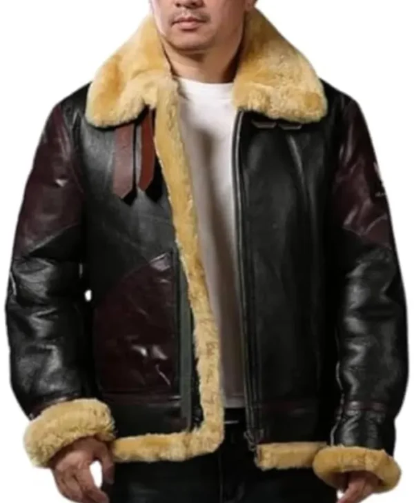 Mens Sheepskin Fur Leather Jacket