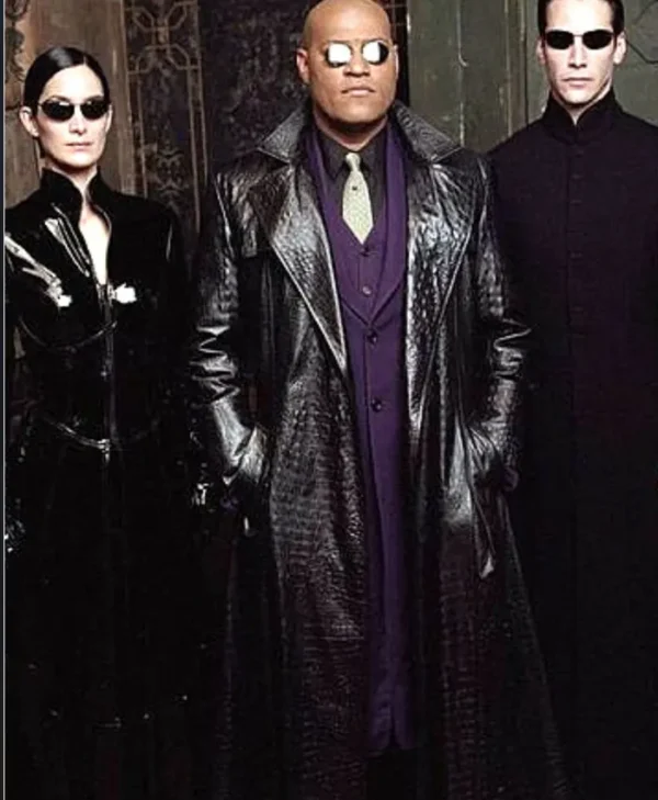 Morpheus The Matrix Long Purple Wool Trench Coat