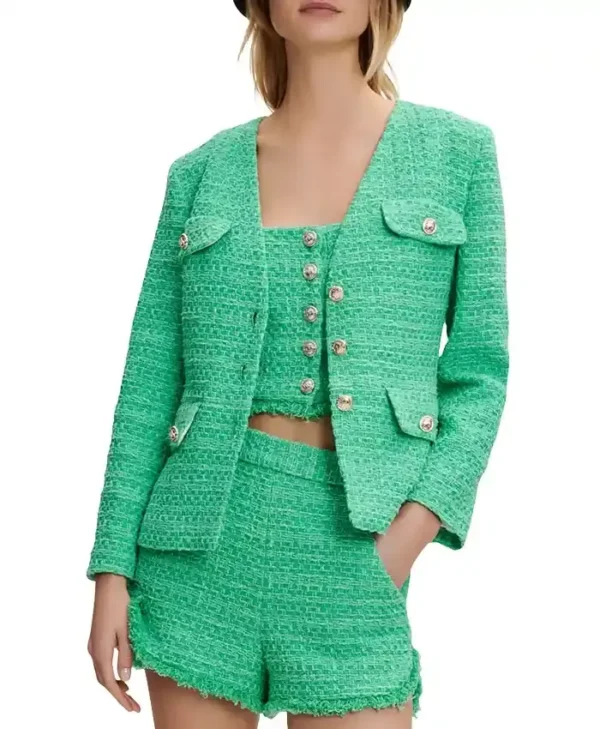 Nancy Drew S04 Maddison Jaizani Green Tweed Jacket