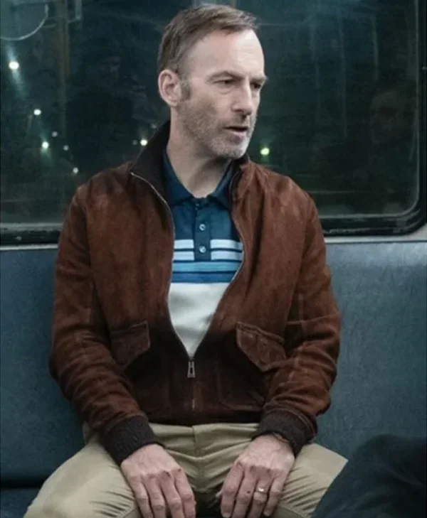 Nobody Bob Odenkirk Brown Bomber Suede Leather Jacket