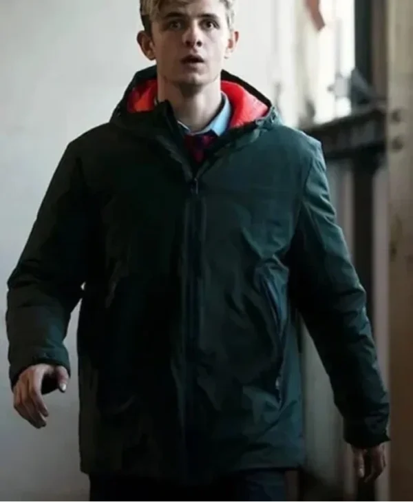 Otto Farrant Alex Rider Green Hooded Jacket