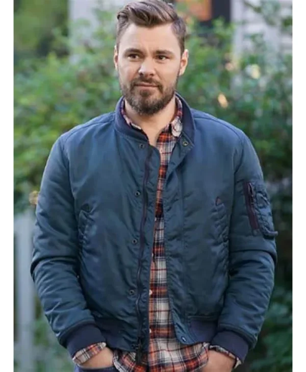 Patrick John Flueger Chicago P.D. Polyester Bomber Jacket