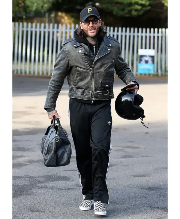 Pete Wicks Biker Leather Jacket