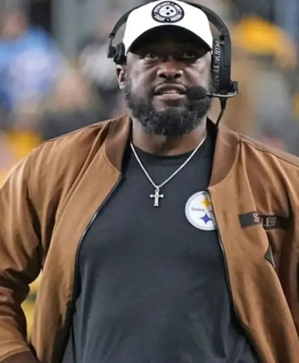 Pittsburgh-Steelers-Salute-To-Service-Head-Coach-Mike-Brown-Bomber-Jacket