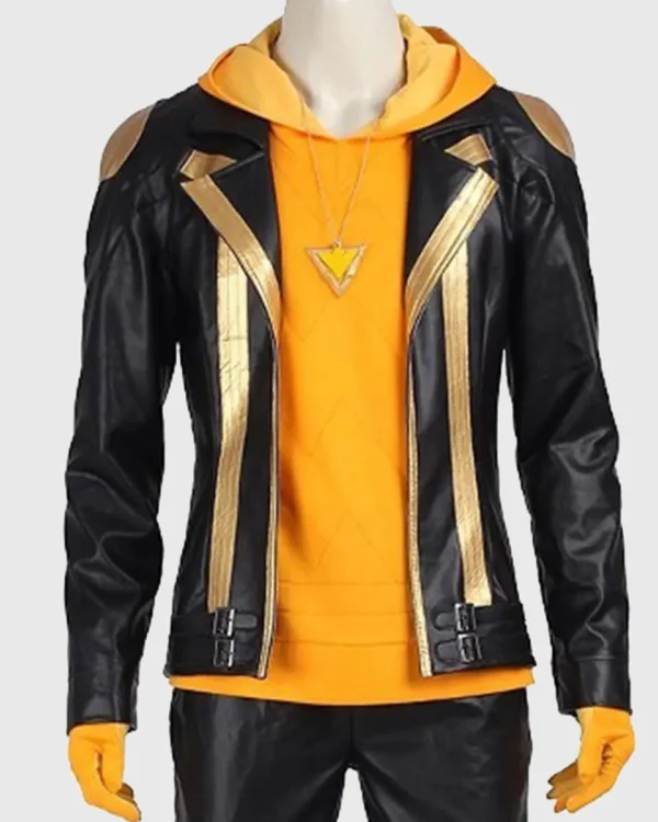 Pokemon Go Team Spark Black Gold Costume Jacket