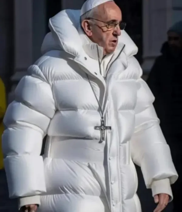 Pope-Francis-White-Puffer-Jacket