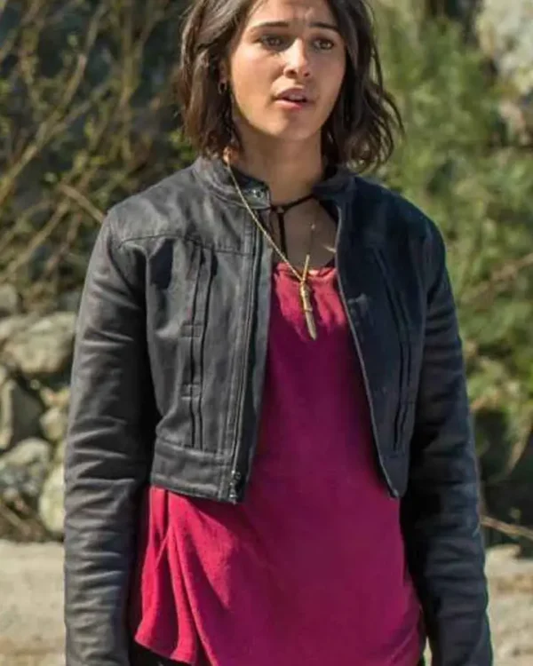 Power Rangers Kimberly Hart Faux Cropped Leather Jacket