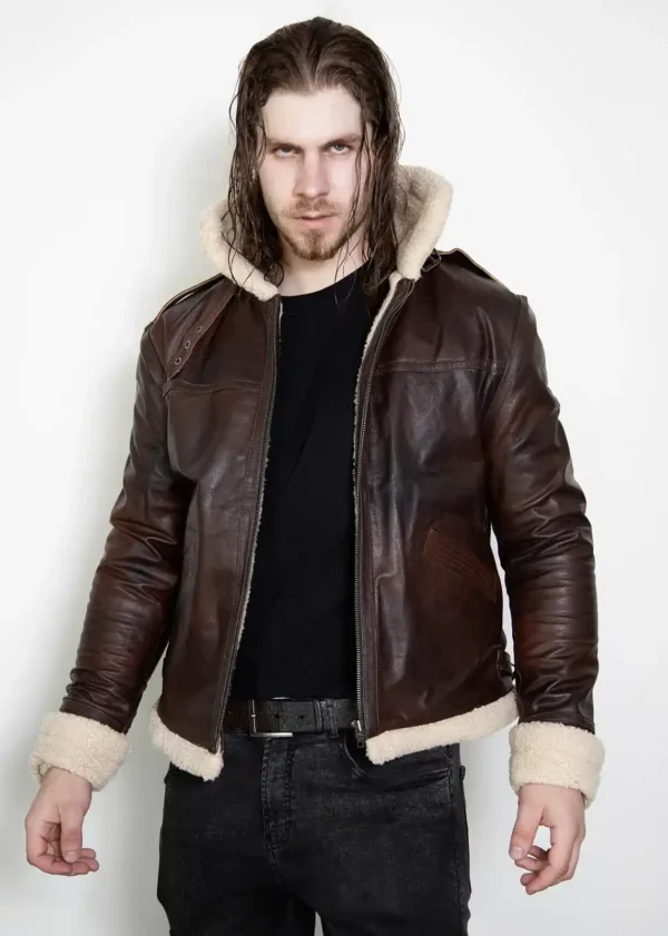 Resident Evil 4 Leon Kennedy Brown Leather Jacket