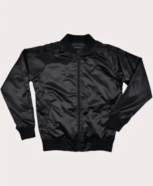 Rising Rainbow Lucifer Black Bomber Jacket