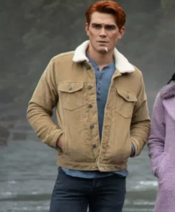 Riverdale Archie Andrews Shearling Collar Brown Cotton Jacket