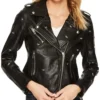 Riverdale S05 Betty Cooper Black Studded Leather Biker Jacket