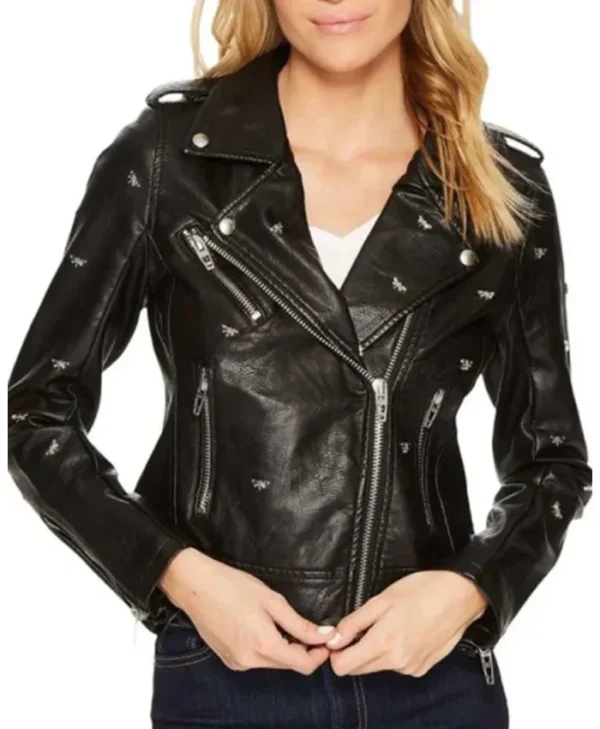 Riverdale S05 Betty Cooper Black Studded Leather Biker Jacket