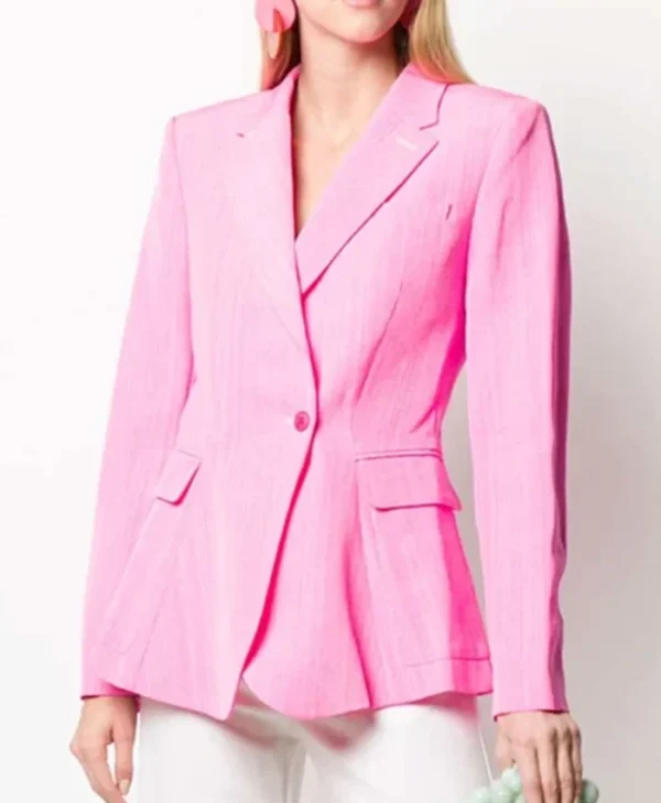Riverdale S05 Madelaine Petsch Pink Suiting Fabric Blazer