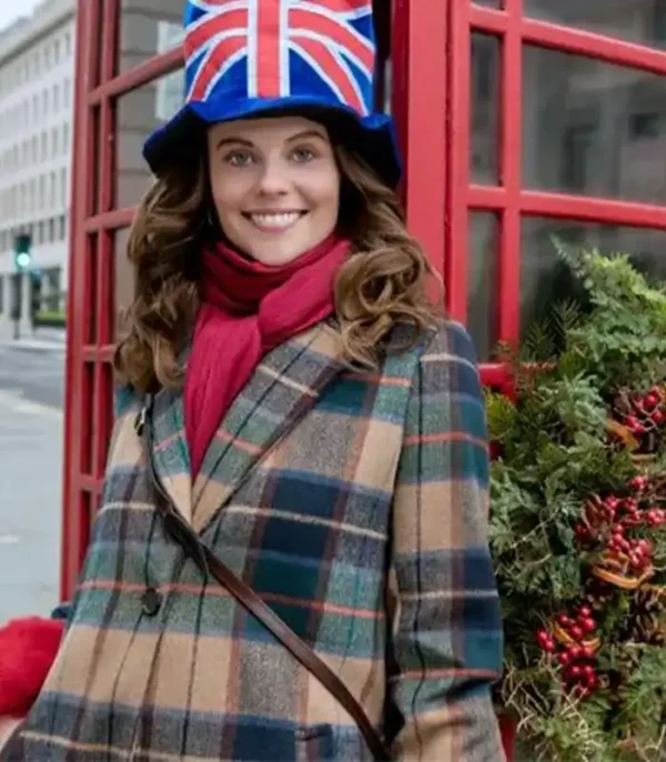 Sarah Ramos Christmas in Notting Hill Plaid Coat