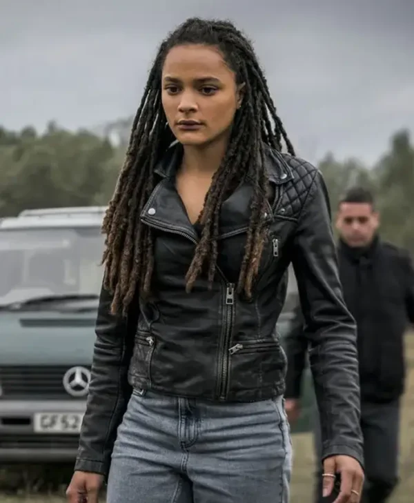 Sasha Lane Hellboy Biker Leather Jacket