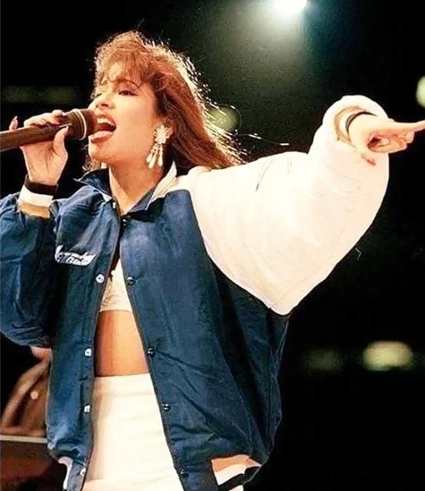 Selena Quintanilla Blue Bomber Cotton Polyester Jacket