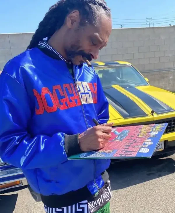 Singer Snoop Dogg 25th Anniversary Doggystyle Blue Jacket