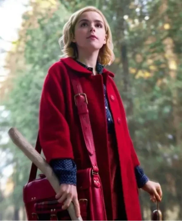 Spellman The Chilling Adventures of Sabrina Red Wool Coat