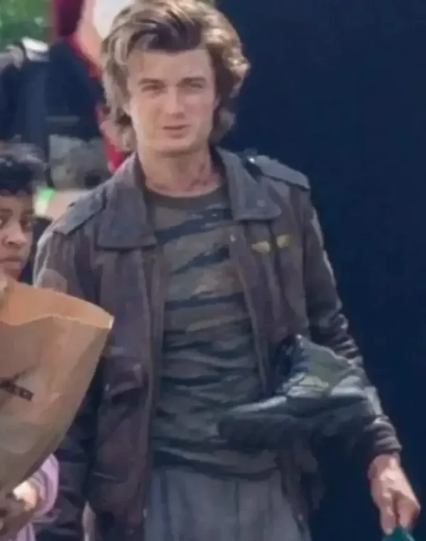 Steve Harrington Stranger Things Real Leather Jacket