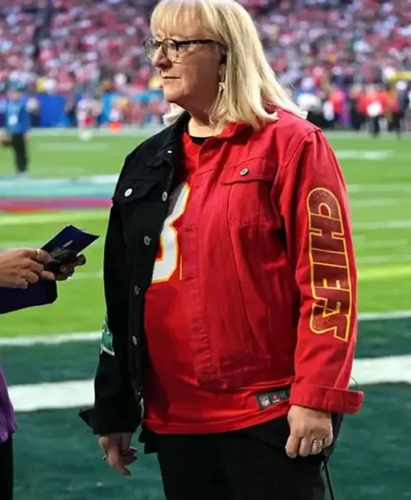 Super Bowl Donna Kelce Red and Black Jacket