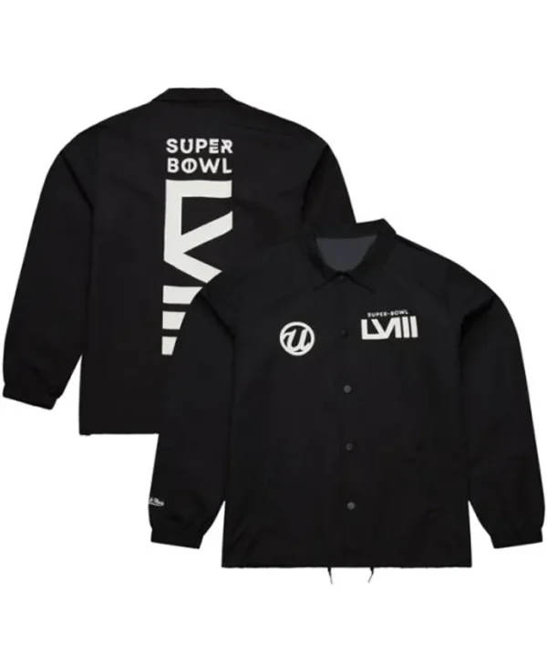 Super Bowl LVIII Mitchell and Ness Usher Coaches Cotton Jacket