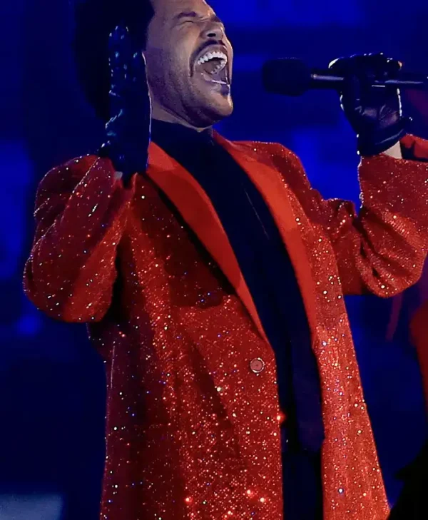 Super Bowl The Weeknd Pepsi LV Halftime Show Red Blazer