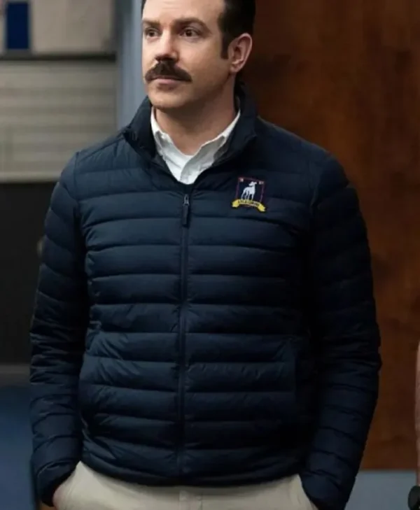 Ted Lasso Jason Sudeikis Black Parachute Coat