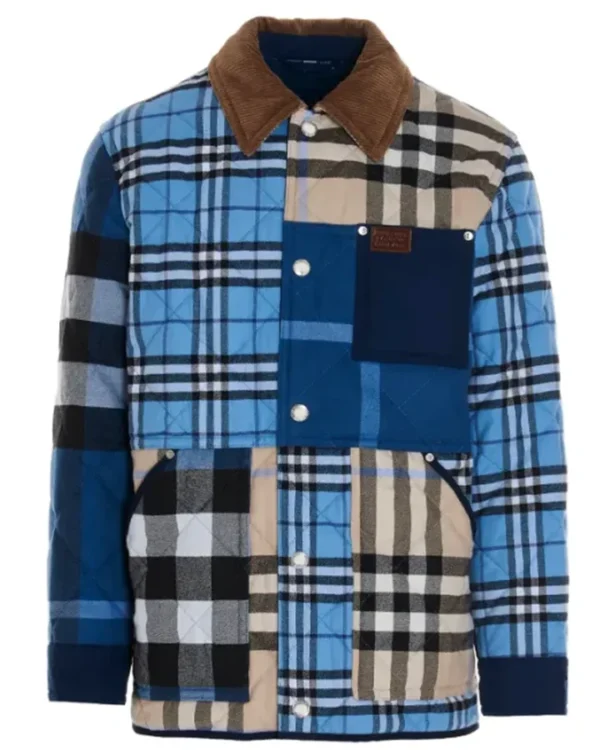 Ted Lasso Jason Sudeikis Multicolor Quilted Check Jacket