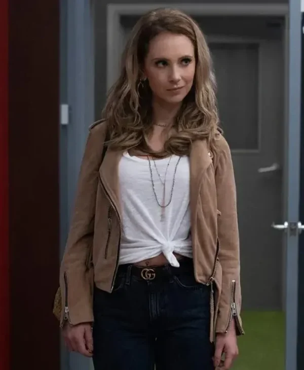 Ted Lasso Juno Temple Brown Leather Jacket