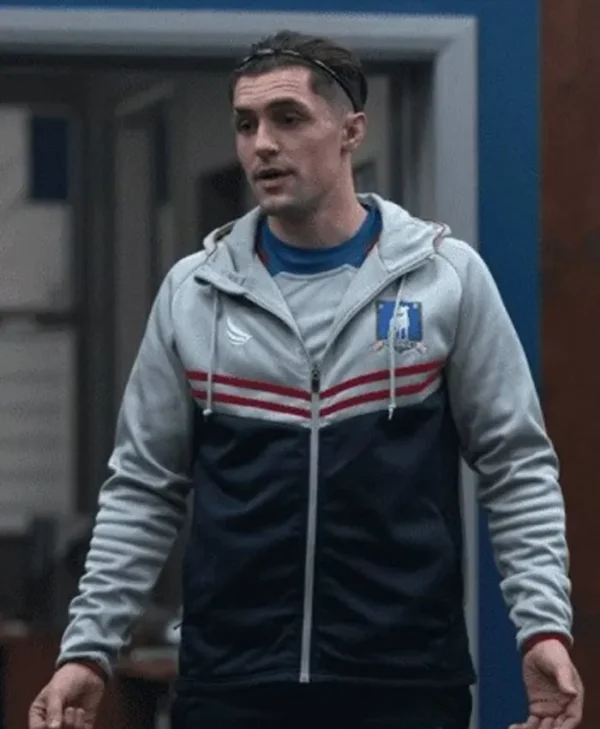 Ted lasso Phil Dunster Blue And Grey Track Jacket