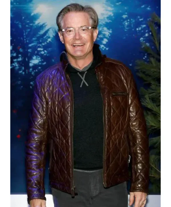 The Adam Project Kyle Maclachlan Diamond Quilted Brown Jacket