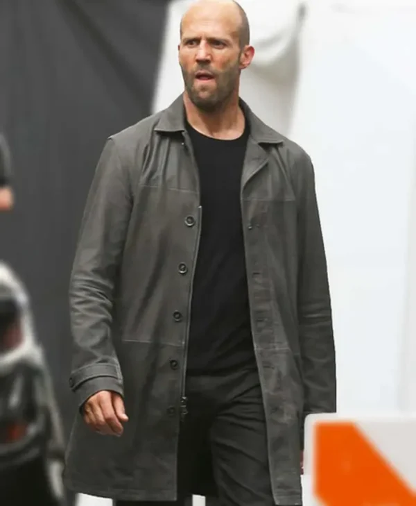 The Fate Of The Furious Deckard Shaw Grey Leather Coat